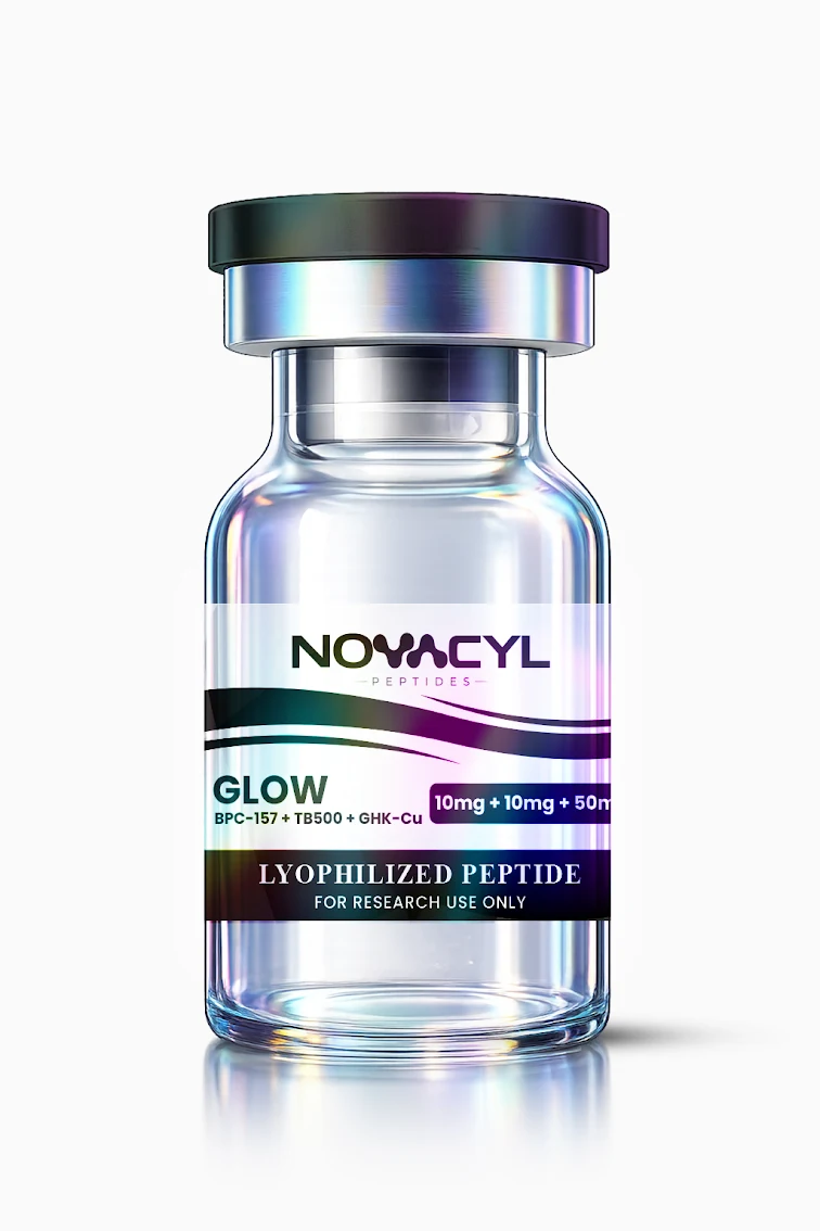 GLOW Blend – BPC-157 10mg + TB500 10mg + GHK-Cu 50mg
